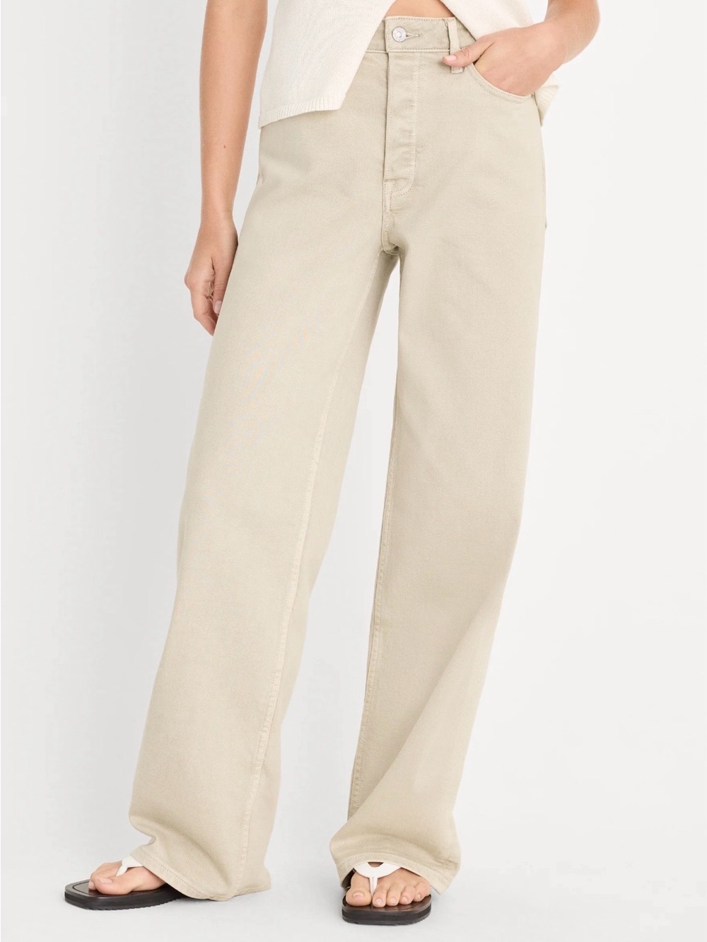 Good American Vintage Wide Leg in Sand Dune size 27
